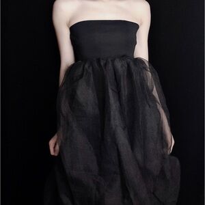 Black Ruffle corset dress
